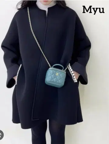 Myu 포켓펄 본딩 코트 (myu994) 블랙