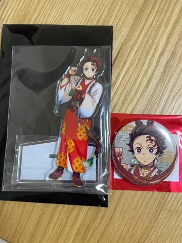 귀멸의 칼날 십이지 카마도 탄지로 캔 배지 아크릴 스탠드 세트