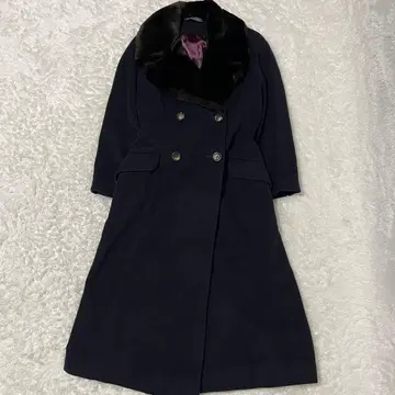 로라 애슐리 영국제 캐시미어 혼방 롱 코트 A라인 여배우 옷깃 맥시