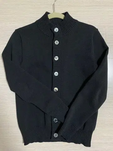 DESIGNWORKS 블랙 가디건 폴리에스테르 100% 일본제