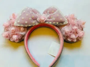 캘리포니아 디즈니랜드 머리띠 미니 핑크 플라워