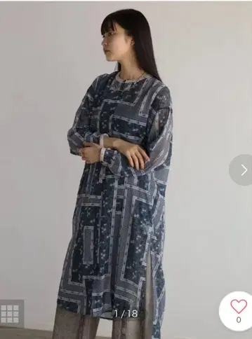 RADIATE 오리엔탈 플라워 시어 원피스