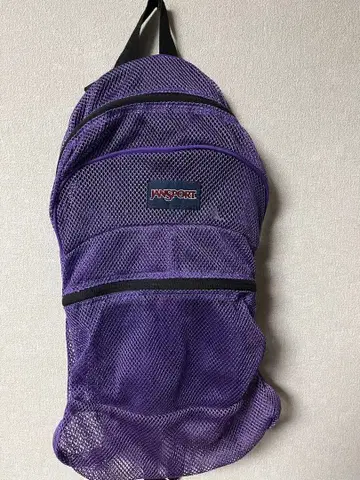 JANSPORT 퍼플 메쉬 백팩