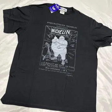 미 MICHELIN 미쉐린 비바 덤 파워풀 티셔츠 M 블랙