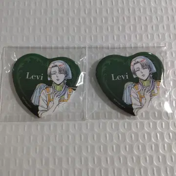 진격의 거인 하트형 캔뱃지 리바이 2개 TSUTAYA 특전