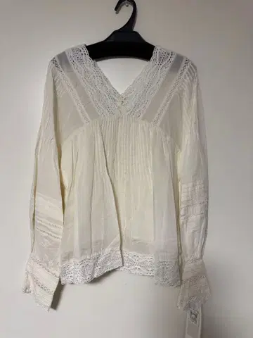 아이보리 레이스 블라우스 야마다야 새상품 정가 18000
