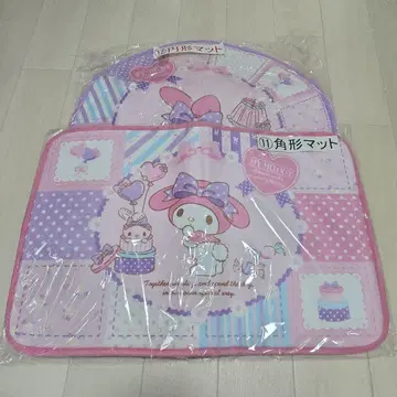 미사용 새상품 마이멜로디 매트 세트 원형 사각형