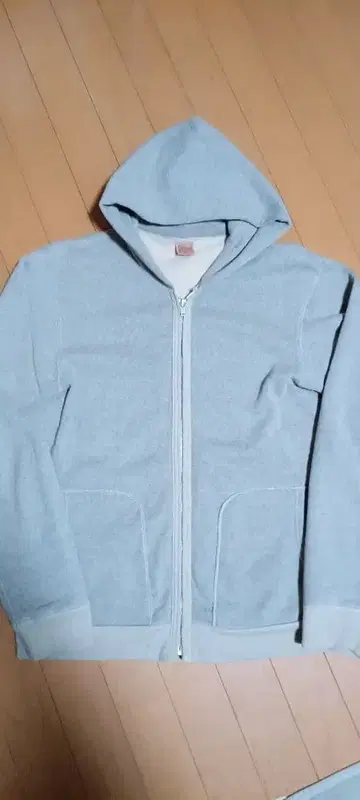 Deluxe 그레이 풀 집업 후드티 M