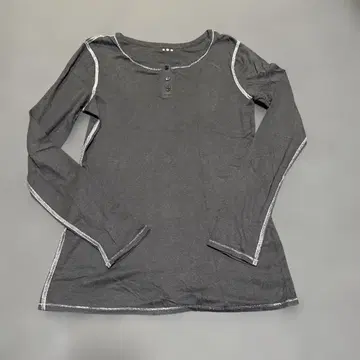 three dots 그레이 헨리넥 긴팔 티셔츠