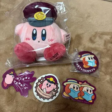 커비 한큐 전철 봉제 인형 스티커 배지