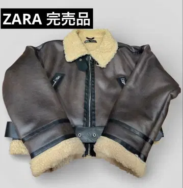 ZARA 더블 페이스 숏 자켓 다크 브라운 S
