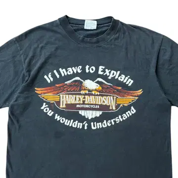 80s 할리데이비슨 T셔츠 XL if I have to 독수리 구제 의류