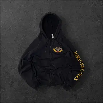 00s archive zip up hoodie Y2K BLACK USA제