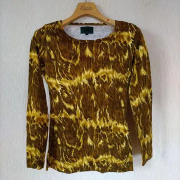 90년대 장 폴 고티에 레오파드 무늬 긴팔 T셔츠 초레어템