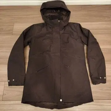 MAMMUT 방수 후드 부착 자켓 S 브라운