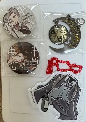 문호 스트레이독스 세트 캔뱃지 메탈 참 아크릴 키링