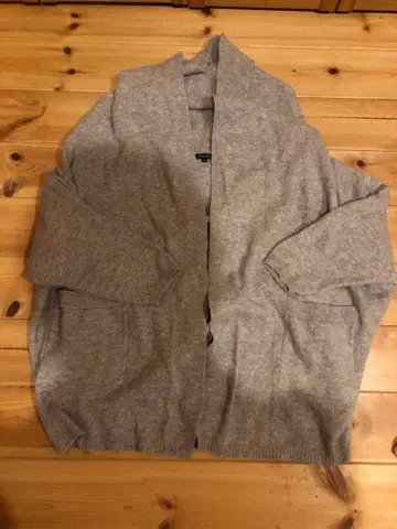 MACPHEE 울 캐시미어 후드 부착 니트 가디건