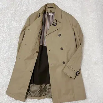Paul Smith 트렌치코트 베이지 멀티 스트라이프 라이너