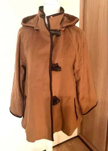 VIVAGGIO BLUE 더플 코트 S 브라운 레오파드 안감