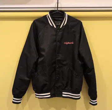 HYSTERIC 블랙 바시티 자켓