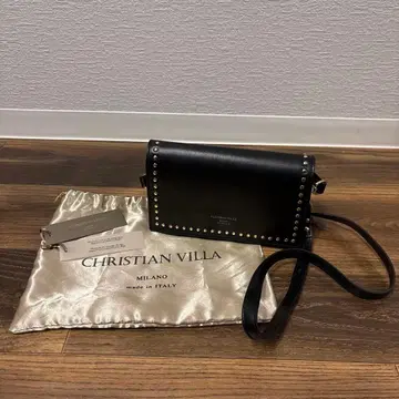 CHRISTIAN VILLA 블랙 숄더백