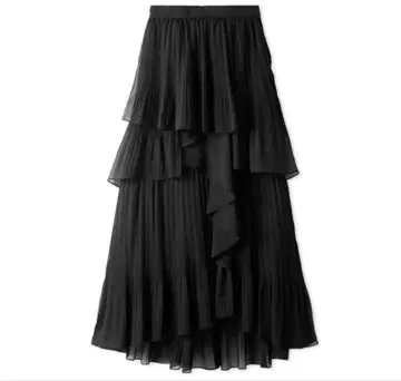 스나이델 스트레이트 플리츠 캉캉 스커트