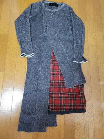 osmosis 긴팔 니트 원피스 비대칭