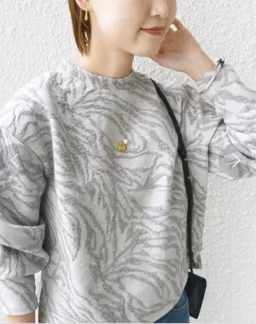 SHIPS 자카드 지퍼 디자인 풀오버 그레이