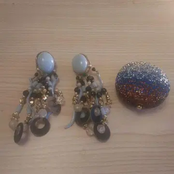 다층 비즈 디자인 귀걸이 & 스와로브스키 컴팩트 소품함