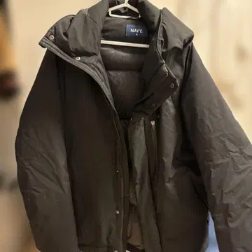 NAVY. 블랙 다운 자켓 XL