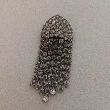 크리스탈 프린지 귀찌 한쪽 부품 큐빅