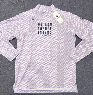 14300엔 르꼬끄 속기모 올 패턴 하이넥 긴팔 셔츠 LL