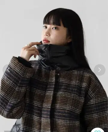 트위드 체크 블루종