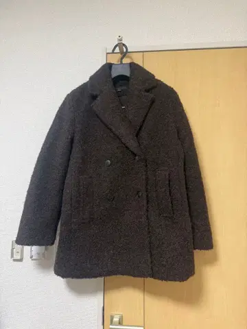 [ZARA] 부클레 더블 브레스트 미디 기장 코트