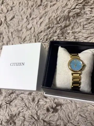 CITIZEN 골드 블루 손목시계