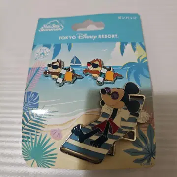 [ 미사용품 ] 도쿄 디즈니 리조트 핀 배지 미키 칩 앤 데일
