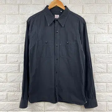 FLAT HEAD GLORY PARK 블랙 샴브레이 셔츠 42