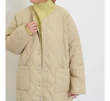 [ 새상품 ] Samansa Mos2 퀼트 미들 기장 코트