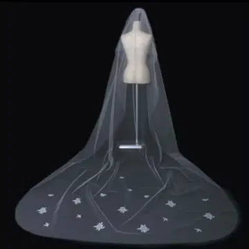 웨딩 베일 꽃 자수