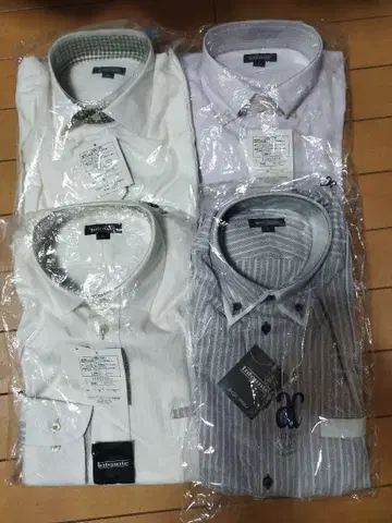 미사용 새상품 4벌 긴팔 와이셔츠 세트