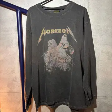 한국 빈티지 스타일 롱 T셔츠