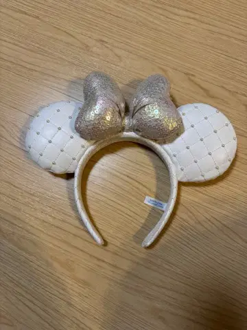 디즈니 머리띠 화이트 퀼팅