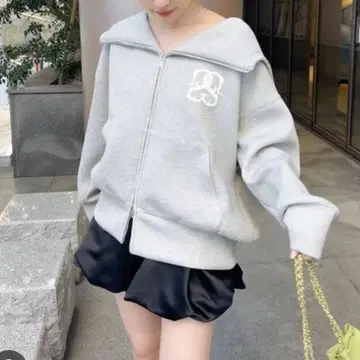 스나이델 볼륨 후드티 그레이