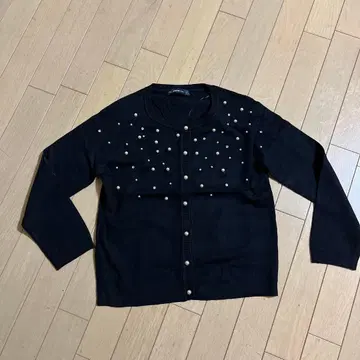 ZARA KNIT 블랙 가디건 비쥬