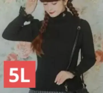 아오키 미사코 시마무라 니나스 소매 레이스 리브 니트 풀오버 블랙 5l