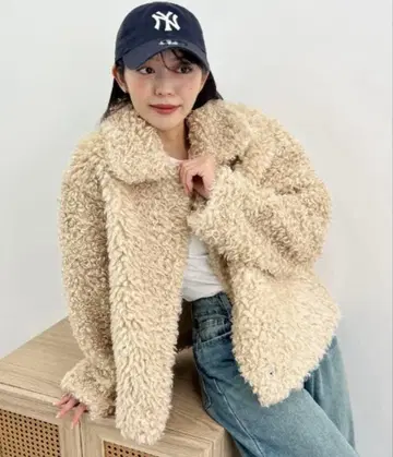 Futier land 푸들 퍼 자켓 베이지 M