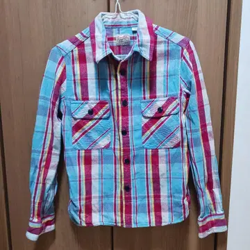 Houston 플란넬 셔츠 빨간색 스카이블루 계열