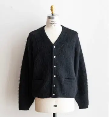 새상품 a.r.p. 모헤어 가디건 pure Black