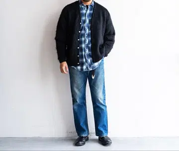 새상품 a.r.p. 모헤어 가디건 pure Black