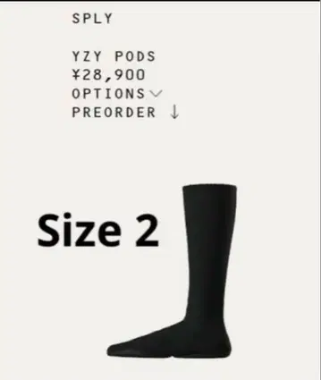YZY PODS 사이즈: 2 (US 9-10.5 사이즈 상당)